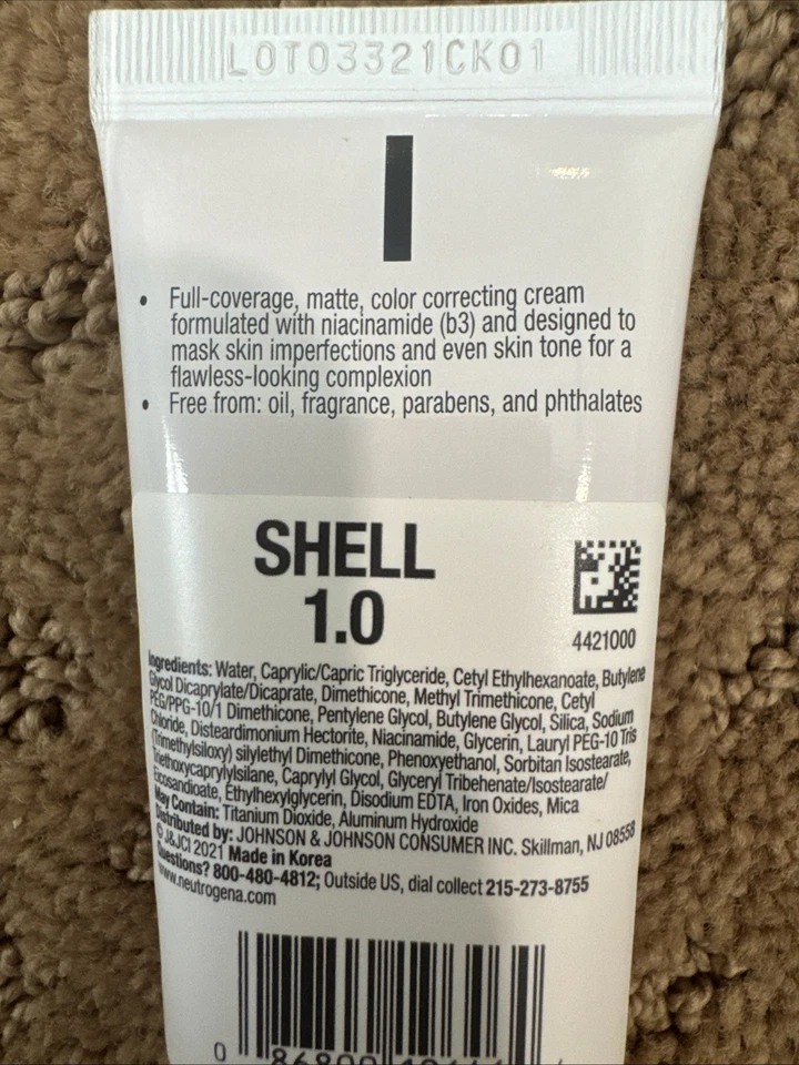 Neutrogena Flawless Matte CC Cream Clear Coverage, Shell, 1.0 Niacinamide - Image 4 of 4