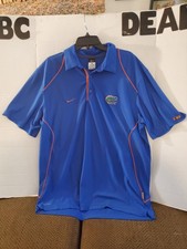 Florida Gators Nike Polo Shirt Mens XL Blue Dri-Fit Performance Short Sleeve