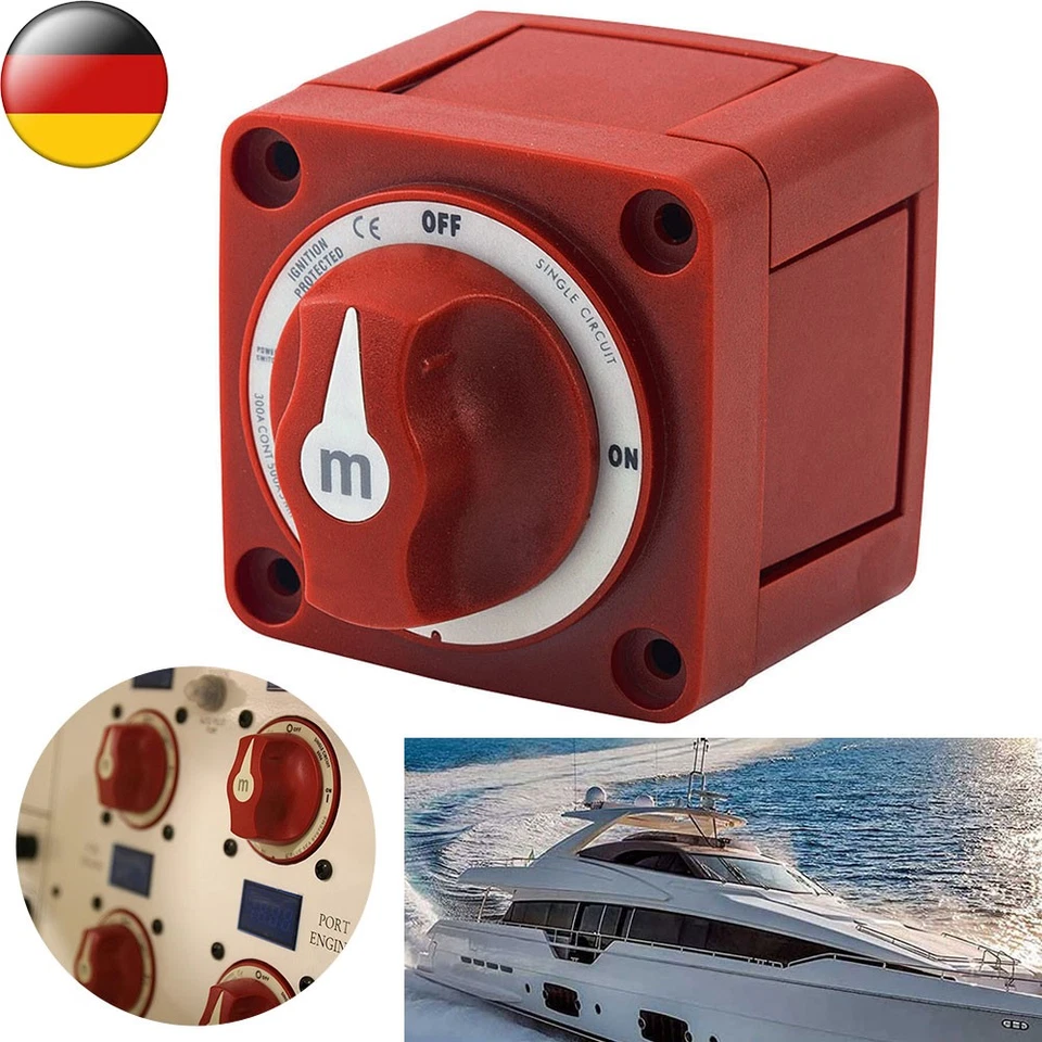 MARKENLOS 300A Batterieschalter Einzel Stromkreis für Blue Sea 6006 M-Serie Marine Boat