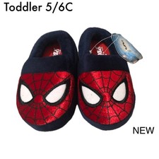 NEW Marvel Spider-Man Toddler Plush Slippers Size 5/6C