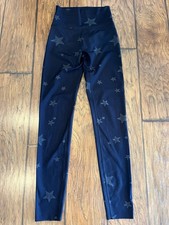 Aerie Chill. Play. Move. Star Print Ankle Leggings Black Navy High Rise S