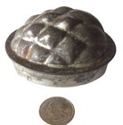 ANTIQUE SMALL TOLEWARE TIN PINEAPPLE-MOTIF FOOD MOLD - MADE IN ENGLAND - 2 PIECE — photo 1