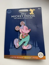 WDW 50th - Mickey Mouse The Main Attraction Pin It's a Small World 4/12 New