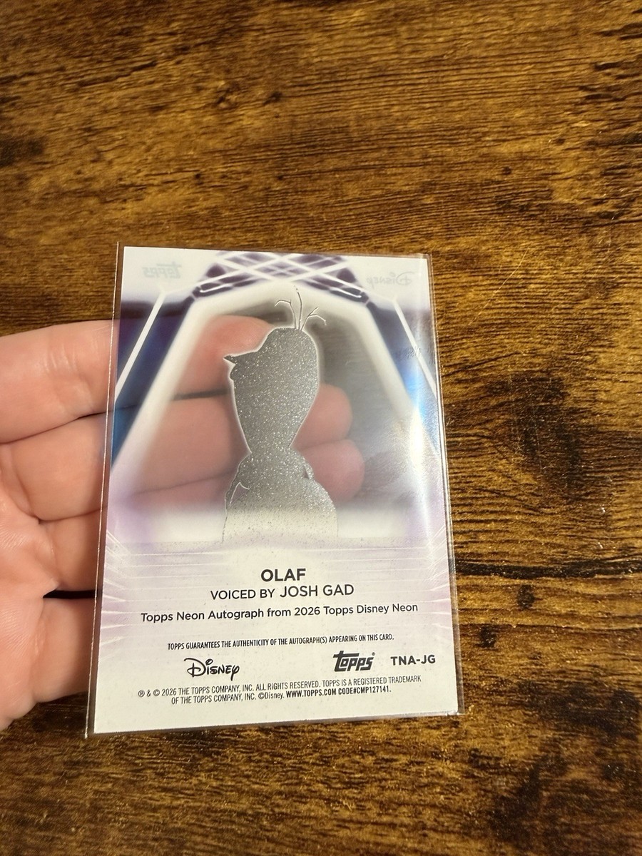 2026 Topps Disney Neon Josh Gad Olaf Auto /99 Frozen TNA-JG | eBay