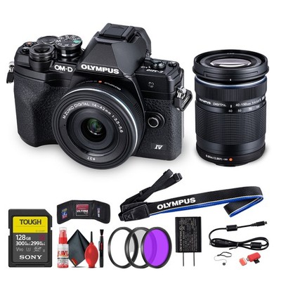 Olympus OM-D E-M10 Mark IV Mirrorless Camera w 14-42mm EZ Lens (International