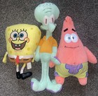 Lot of 3 SpongeBob Squarepants 2002 Nanco Squidward Patrick Plush