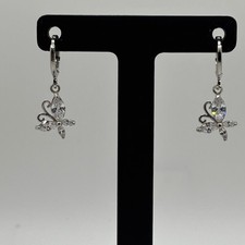 Elegant Silver Butterfly Earrings