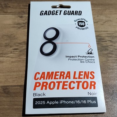 Gadget Guard Matte Camera Lens Protector Black iPhone 16/16 Plus Scratch Res