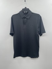 Under Armour Playoff 3.0 Polo Men Small Black Striped Golf Shirt Performance NWT