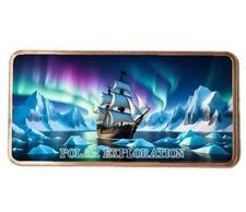 2025 Polar Exploration 10 oz. Copper Bar PROOF .999 Colorized PRESALE