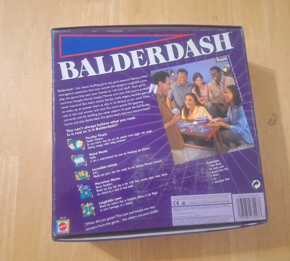 Balderdash Classic Bluffing Board Game Hasbro Complete 2003 - Image 2 of 4