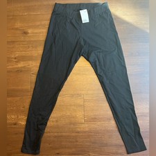 H M Solid Black High Waist Leggings  Size L