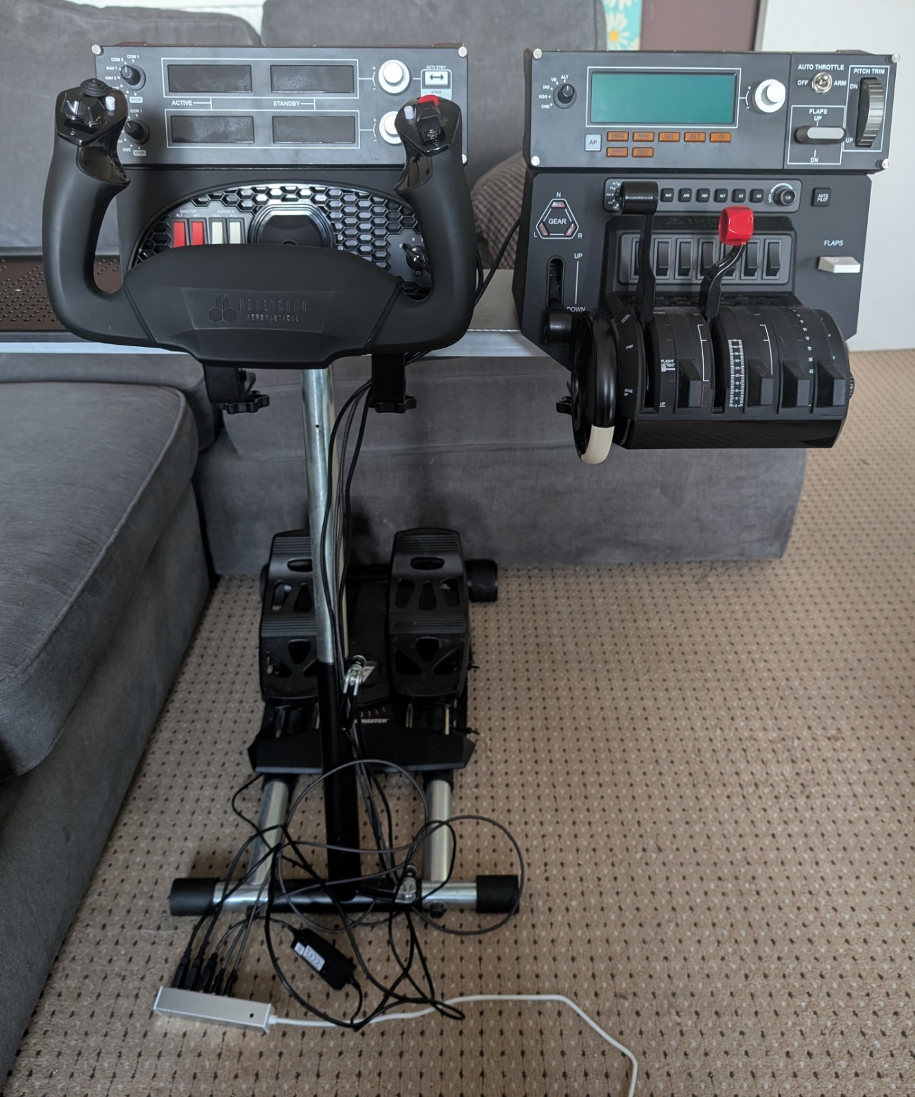 Flight Sim Rig - Honeycomb, Logitech, Thrustmaster + FREE motorised ...