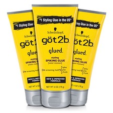Got2b Glued Styling Spiking Hair Gel, 6 oz 6 Ounce (Pack of 3), GRAY,YELLOW