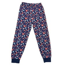 Girls long pants size 5 blue multicolor casual comfortable stretch elastic waist