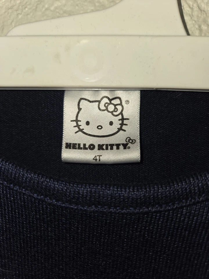 Vestido Tutú Azul Manga Larga Hello Kitty Niñas 4T Falda Tul Lentejuelas Elástico Foto 4 de 4