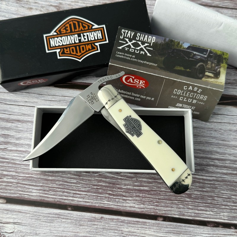 Case Harley-Davidson® Embellished White Synthetic RussLock® Stainless Steel52249