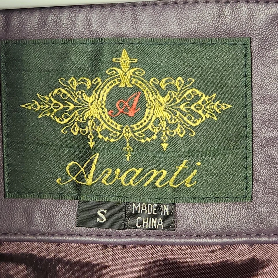 Vintage Avanti Leather Jacket Womens Small Genuine Leather Long Blazer Coat 80s - Image 3 of 4