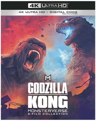 Godzilla / Kong MV 5-Film Coll 4K UHD Blu-ray NEW