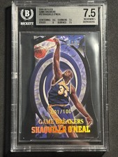 1999-00 Fleer SHAQUILLE O'NEAL Game Breakers #d 001/100 BGS 7.5