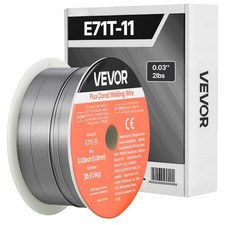 VEVOR Flux Core MIG Welding Wire E71T-11 0.03" 2 LBS Gasless Mild Steel MIG Wire