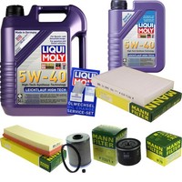 Mann Inspektionspaket 6L Liqui Moly 5W-40 FüR Renault Kangoo 1.9 Dci 4X4