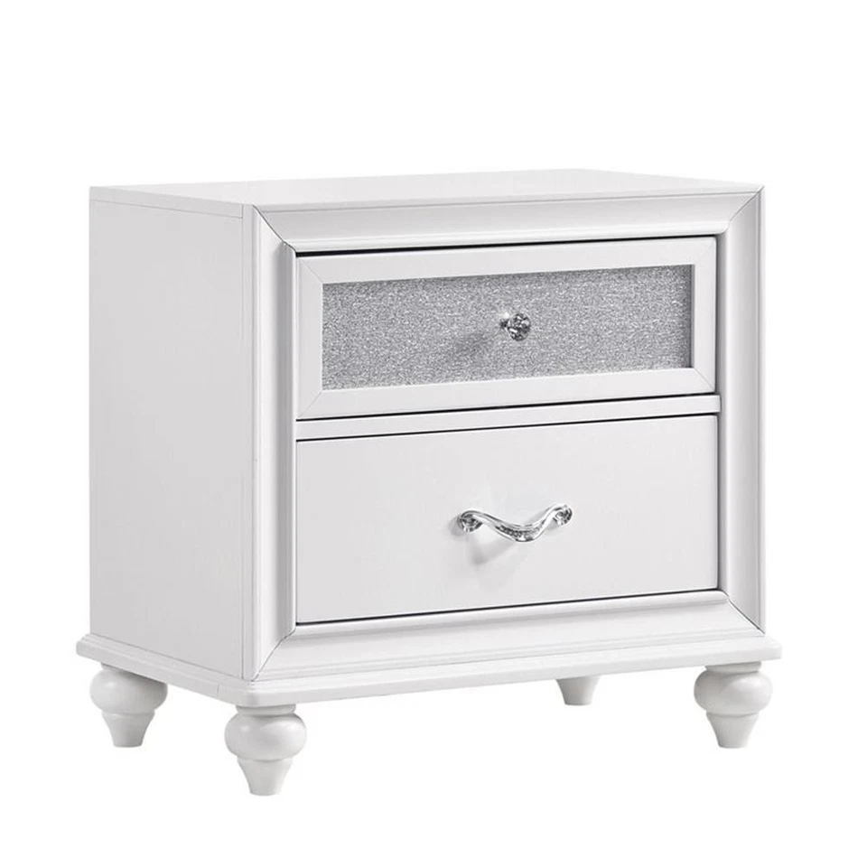 Juego de Dormitorio Coaster Barzini 5 Piezas Tapizado California King Madera Blanco Foto 4 de 4