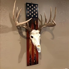 European Skull Hanger, USA Flag Decor Hooker Pedestal, Deer Antler Mounting Kit