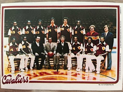 1980-81 Topps Basketball #4 Cleveland Cavaliers Team Poster Insert