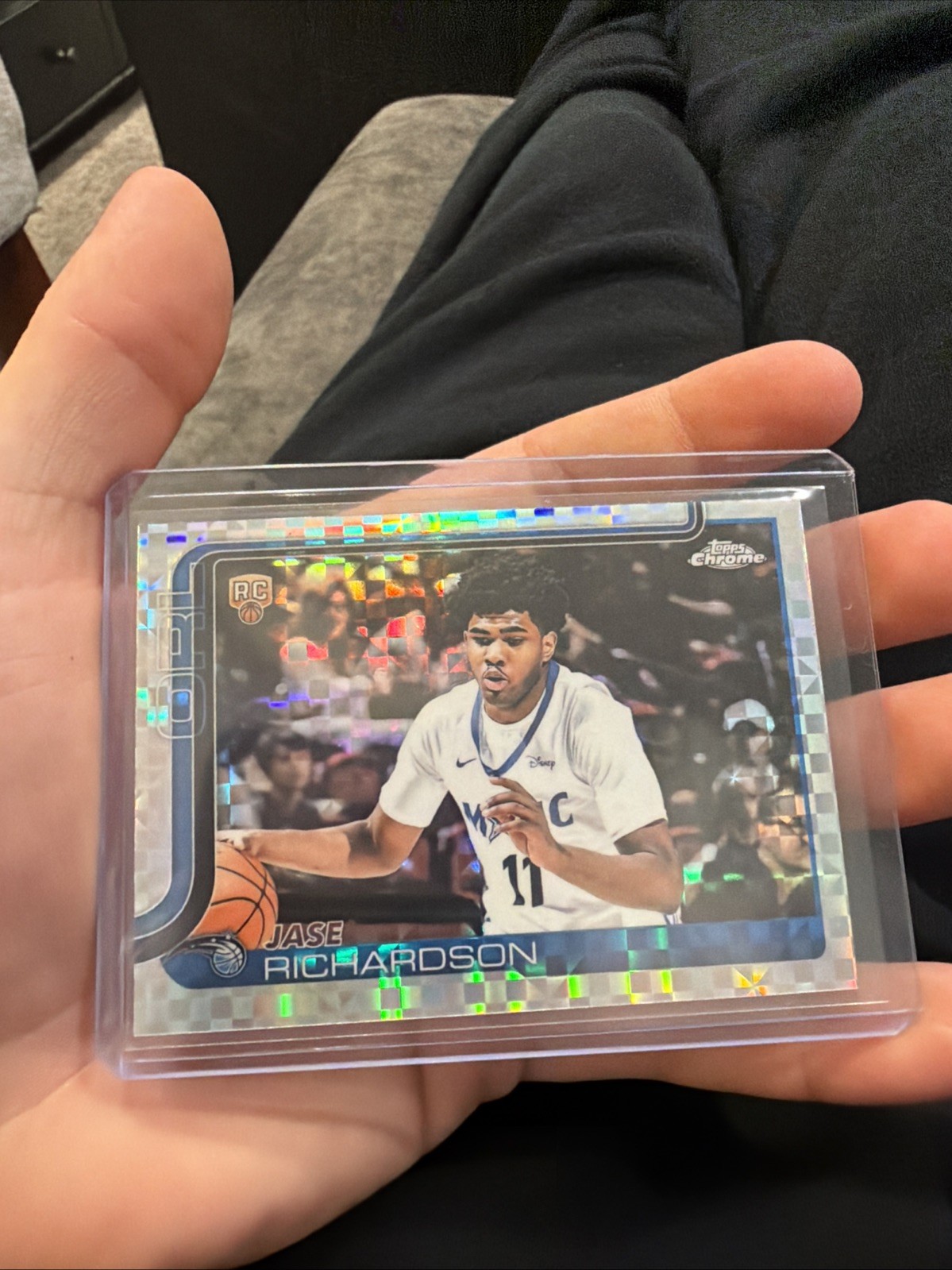 Jase Richardson 2025 Topps Chrome Basketball X-fractor #275