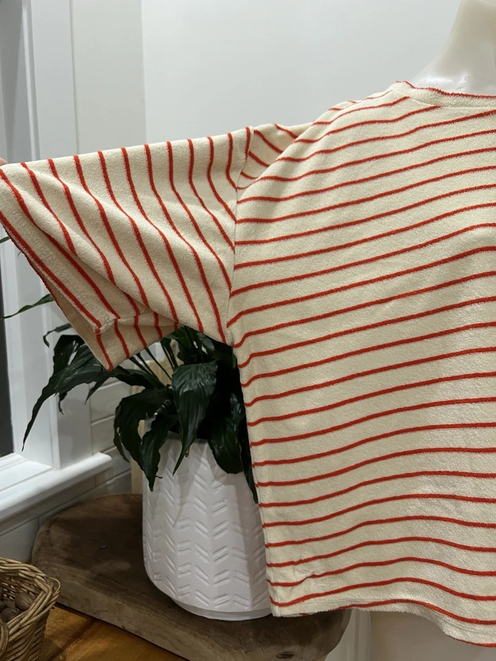 kip and co Striped Top Size 14 Cotton Boxy - image 4 of 4