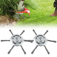 6" Steel Wire Grass Trimmer Head Lawn Mower Brush Cutter Weed Eater Trimmer Head