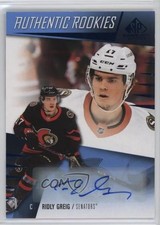 2023-24 Upper Deck SP Game Used Authentic Rookies Ridly Greig #222 Auto s3g