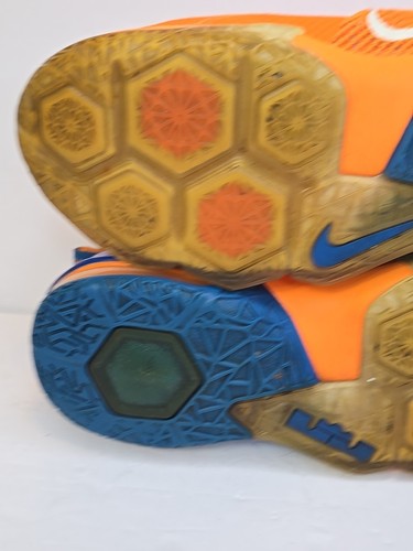 Nike Lebron Sneakers Youth 6Y Orange Blue Low Cavs Classic Athleisure School - Picture 12 of 14