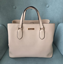 Kate Spade New York Beige Pink Satchel Top Handle Bag Zip Gold HW Lined Pockets