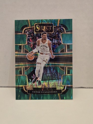 2023-24 Panini Select - Concourse Victor Wembanyama #87 Green Shock Prizm (RC)