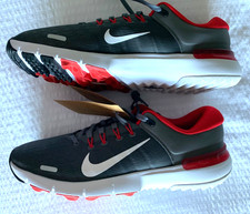 Nike Free Golf NN Iron Grey/Red/White Men’s Golf Shoes Size UK 10