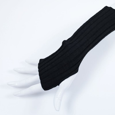 Armstulpen Damen, Pulswärmer, 100% WOLLE Merino schwarz