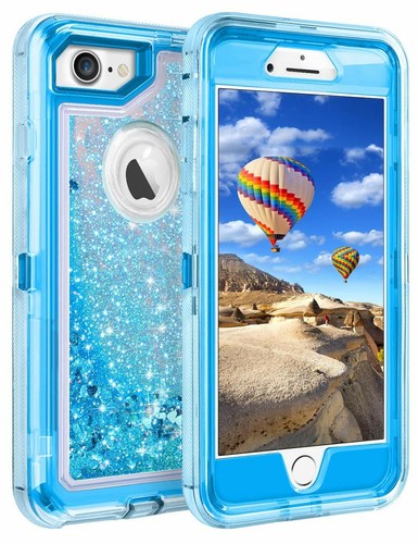 iPhone plus ,6,7,8, Dexnor Glitter 3D Bling Sparkle Flowing Liquid Case - Picture 30 of 41