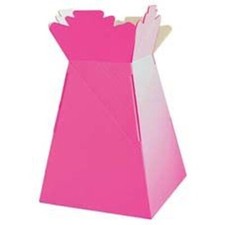 Living Vase Tall Flower Bouquet Delivery Boxes - Pearlised Cerise Pink x 30