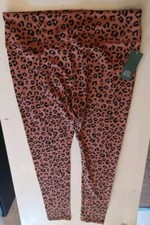 NWT Wild Fable Women's High Waisted Classic Leopard Print Leggings Brown XL
