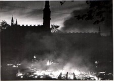 WWII Photo Sabotage Destruction Copenhagen Denmark Small Size 11x7cm World War 2