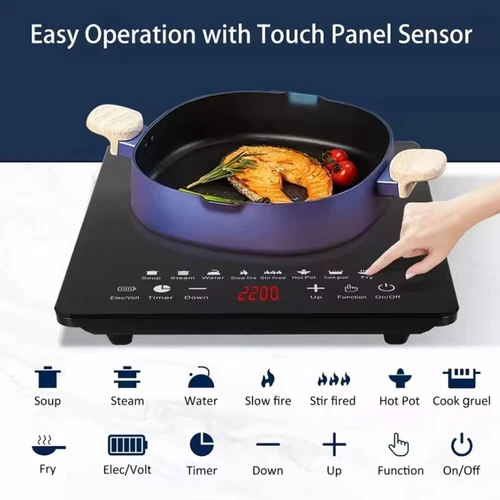 Electric Induction Hob Portable Digital Touch Single Cooker Hot Plate Tool 2200W - Bild 8 von 12