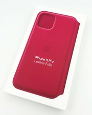 Image of Apple Official iPhone 11 Pro Leather Folio Phone Case Cover Sea Blue/Raspberry