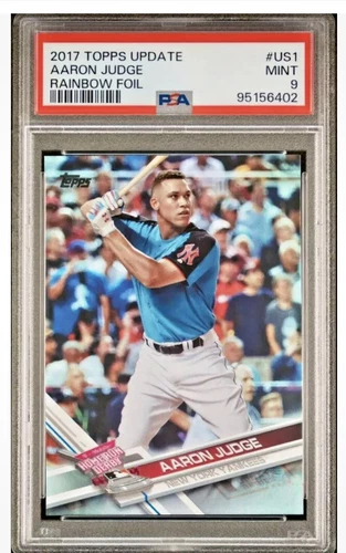 2017 Topps Update #US1 Aaron Judge RAINBOW FOIL PSA 9 MINT New York Yankees