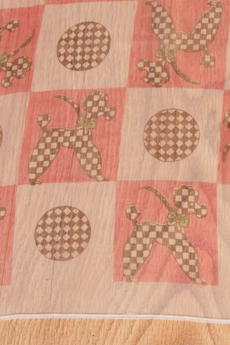 Vintage Original 60er Pañuelo de Cabeza Caniche Chifón Cuadros Checkered - Imagen 2 de 4