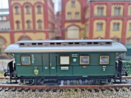 Fleischmann H0 5065 Postwagen+Abteilwagen 3.Kl. der DRG 055 864 Nür. in OVP/2503 | Condition: Gebraucht