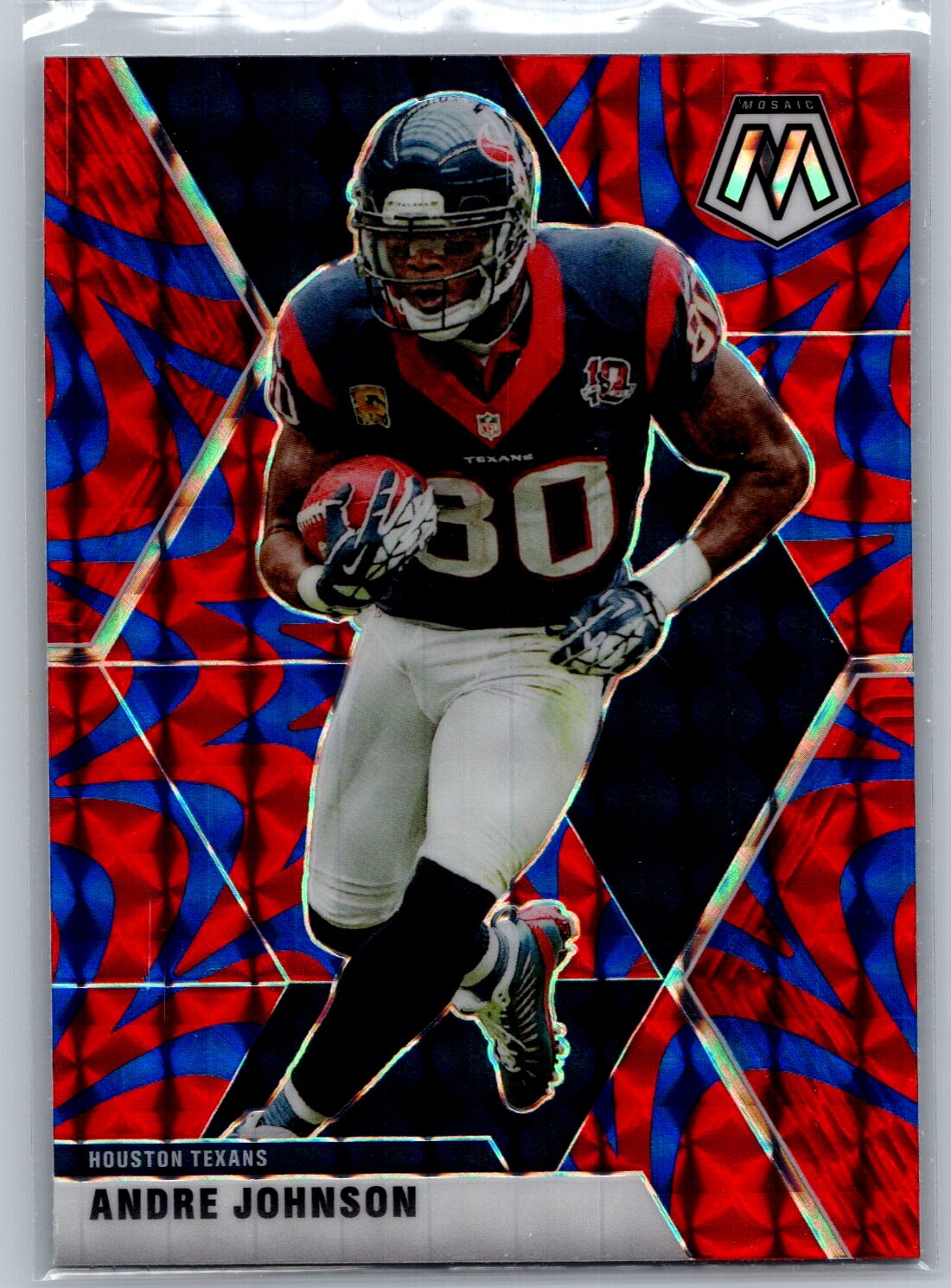 2020 Panini Mosaic #86 Andre Johnson Prizm Reactive Blue Houston Texans