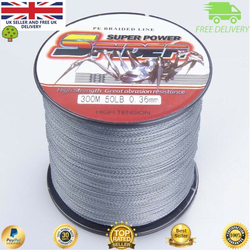 Trenza de pesca Super Dyneema 100-2000M 20LB línea carpa gris marcador de vara mar X - Imagen 2 de 2