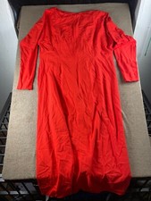 ASOS DESIGN Curve Red Long Sleeve Maxi Dress Women’s US 18 Back Zip